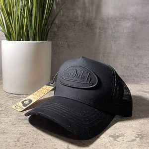 OS Von Dutch Triple Black Trucker Hat